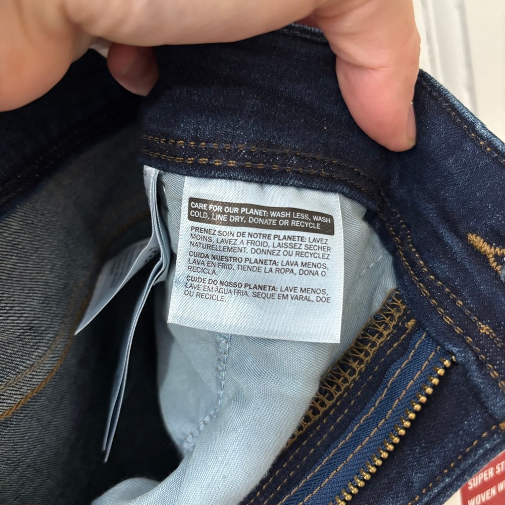 Levi's Women's 24W M 512 Perfectly Shaping Bootcut Jeans Stretch Dark Blue - Picture 6 of 9